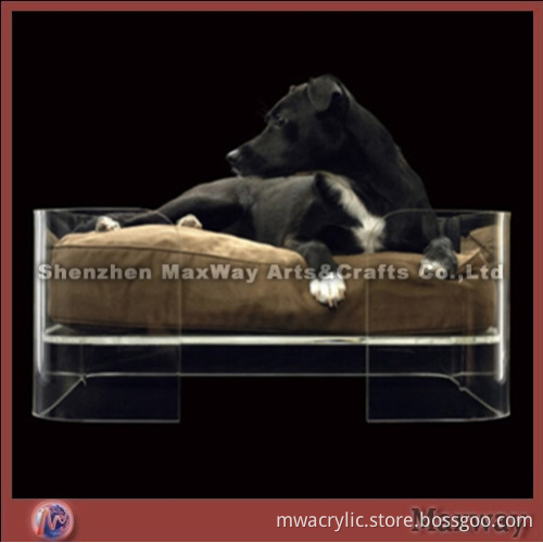High-grade Newly Clear Lucite Hound Heaven with Cushion